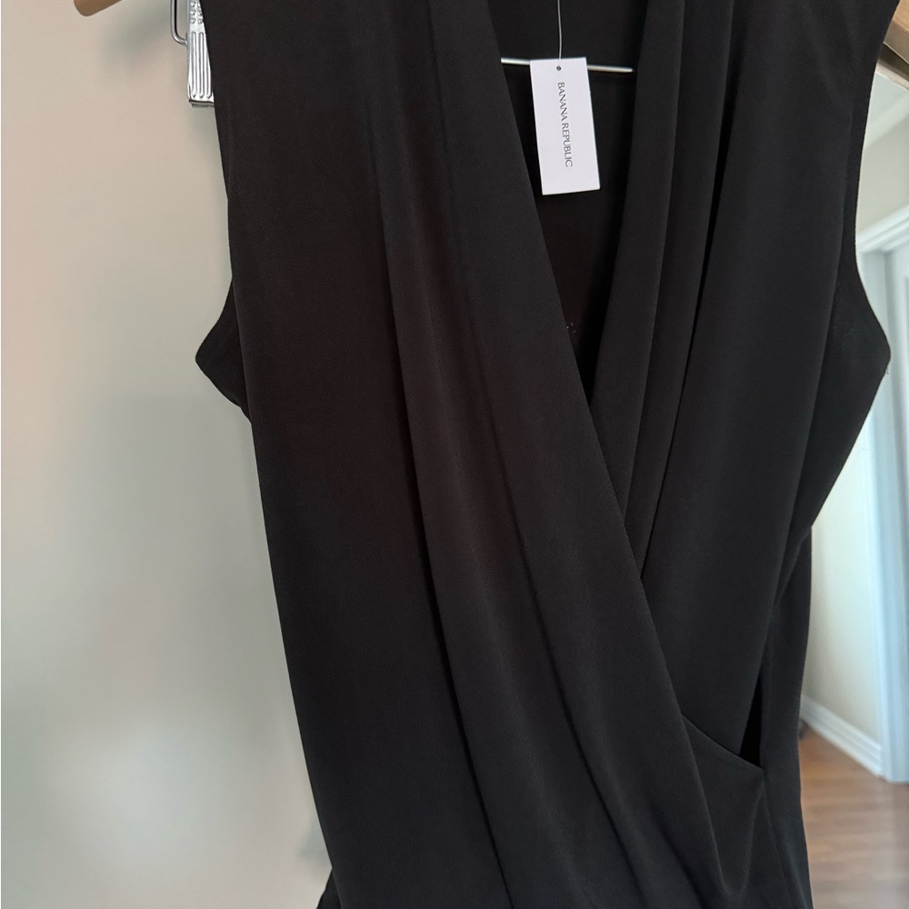 Banana Republic Black Draped Blouse